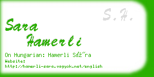 sara hamerli business card